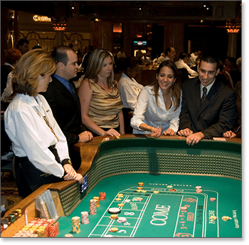 Live craps at a land-based casino