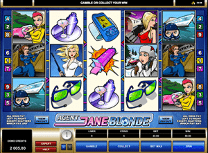 microgaming video pokie agent blonde