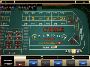 pass line bet on microgaming craps