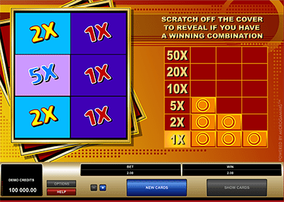 Online scratch card