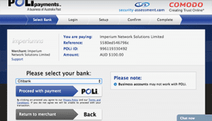 deposit process using poli