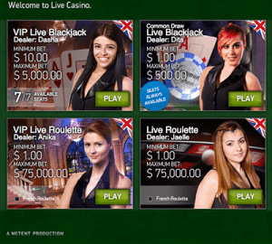 live dealer lobby netent