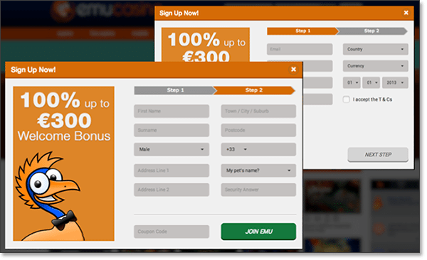 Emu Casino AUD bonus registration