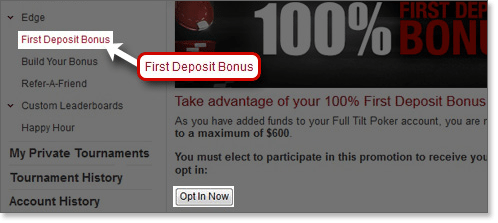 AUD $600 free money bonus at Full Tilt Poker