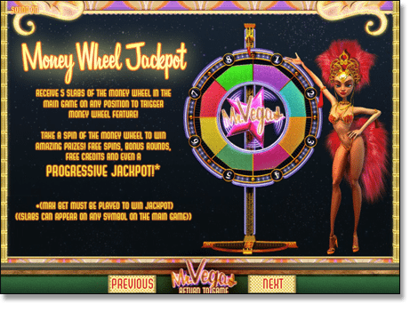 Mr Vegas Progressive Jackpot Wheel