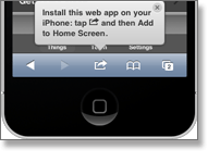 iPhone Safari Web App Settings