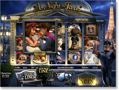 Play A Night In Paris Online Slot @ House of Jack
