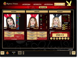 Playboy Live Dealer Microgaming Interface