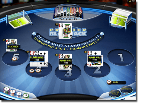 Multihand Premier Blackjack Gold