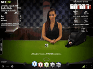 Common Draw live blackjack by NetEnt