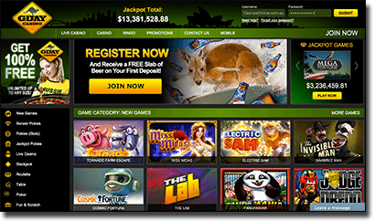 G'Day Casino - Real Money AUD Site redesigned