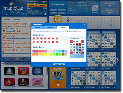 True Blue Bingo - Player Customisation