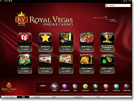 Royal Vegas Casino - New Microgaming browser interface