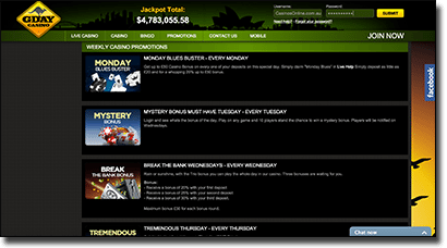 G'Day Casino daily real money bonuses and promotions