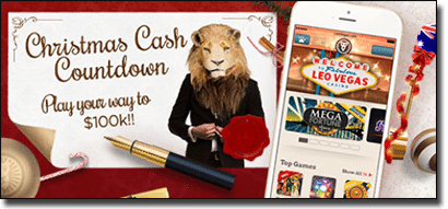 Leo Vegas Christmas Cash Countdown promotion 2015