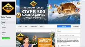 G'day casino Facebook