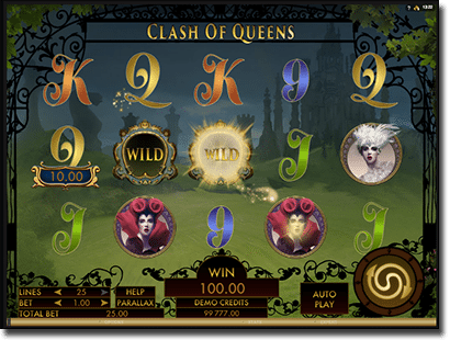 Clash of Queens pokies at Guts Casino