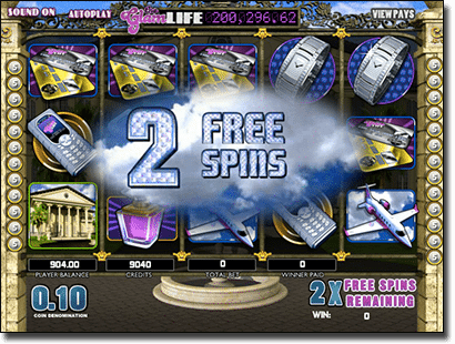 The Glam Life free spins feature