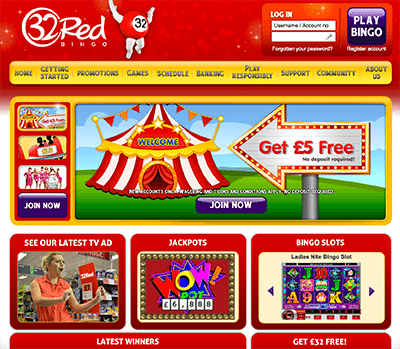 Visit 32Red.com