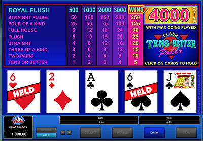 Play Video poker for real money