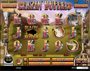 blazin buffalo pokies by rival