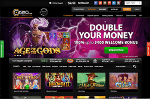 instant play or downloadable client at casino.com