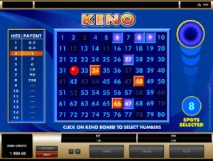 microgaming keno sequential numbers