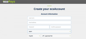EcoPayz for Japan users