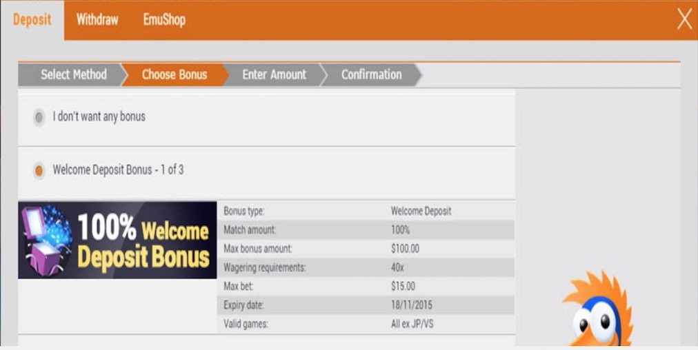 Emu Casino promo codes Bonus codes and offers for new players