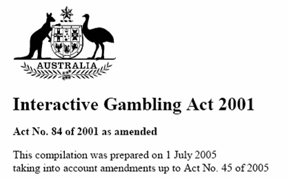 Interactive Gambling Act 2001