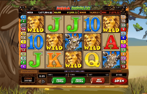 Mega Moolah online jackpot pokies