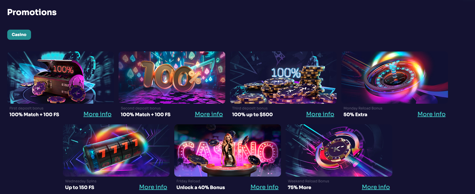 Kirgo Casino Promotions