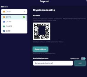 Kirgo Deposit methods