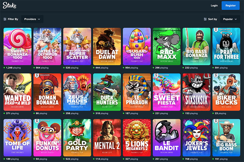 Stake.com is a top notch slots provider